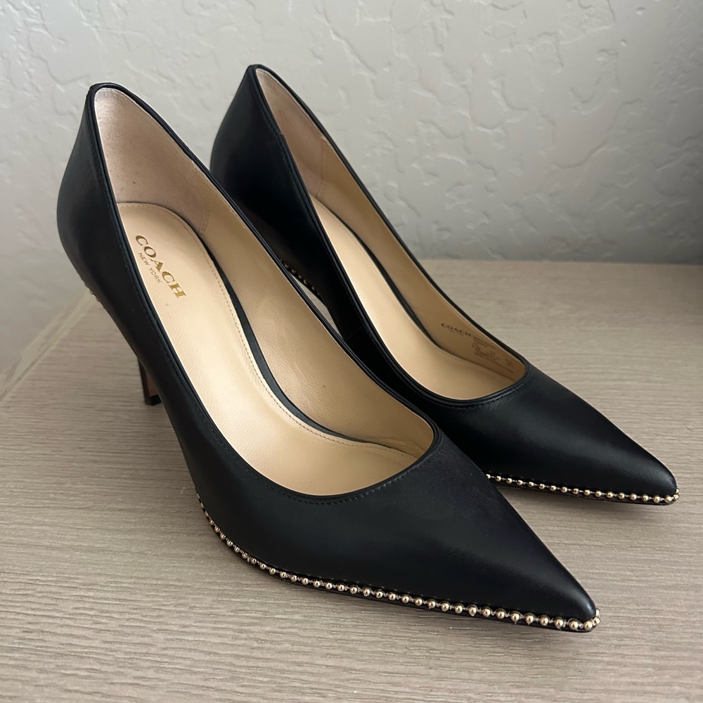 Coach Waverly leather heels